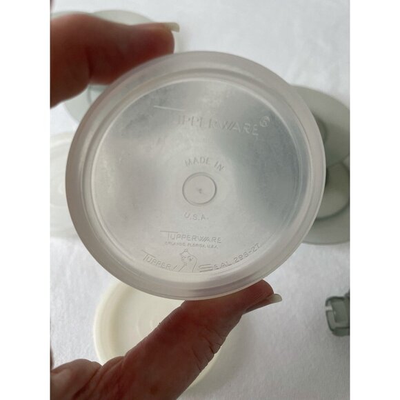 Tupperware Parfait Cups Smoky Grey Cups Bases Lids 754 296 Dessert Seals 6 - Picture 5 of 8